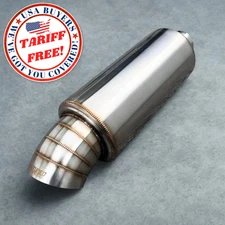 K-Tuned Turndown Muffler 304 stainless steel brushed Alloy In 2.5" Out 3"