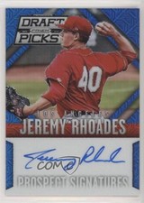 2014 Panini Prizm Perennial Draft Picks Blue Mojo /75 Jeremy Rhoades Auto 2h4