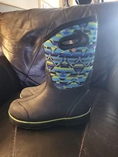 Boggs Classic II Mountain Geo Black Multi Boots Big Kids 3 Euro 35 Blue, Black