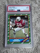 FOOTBALL CARD 1986 TOPPS PSA 9 NEW ENGLAND PATRIOTS ANDRE TIPPETT