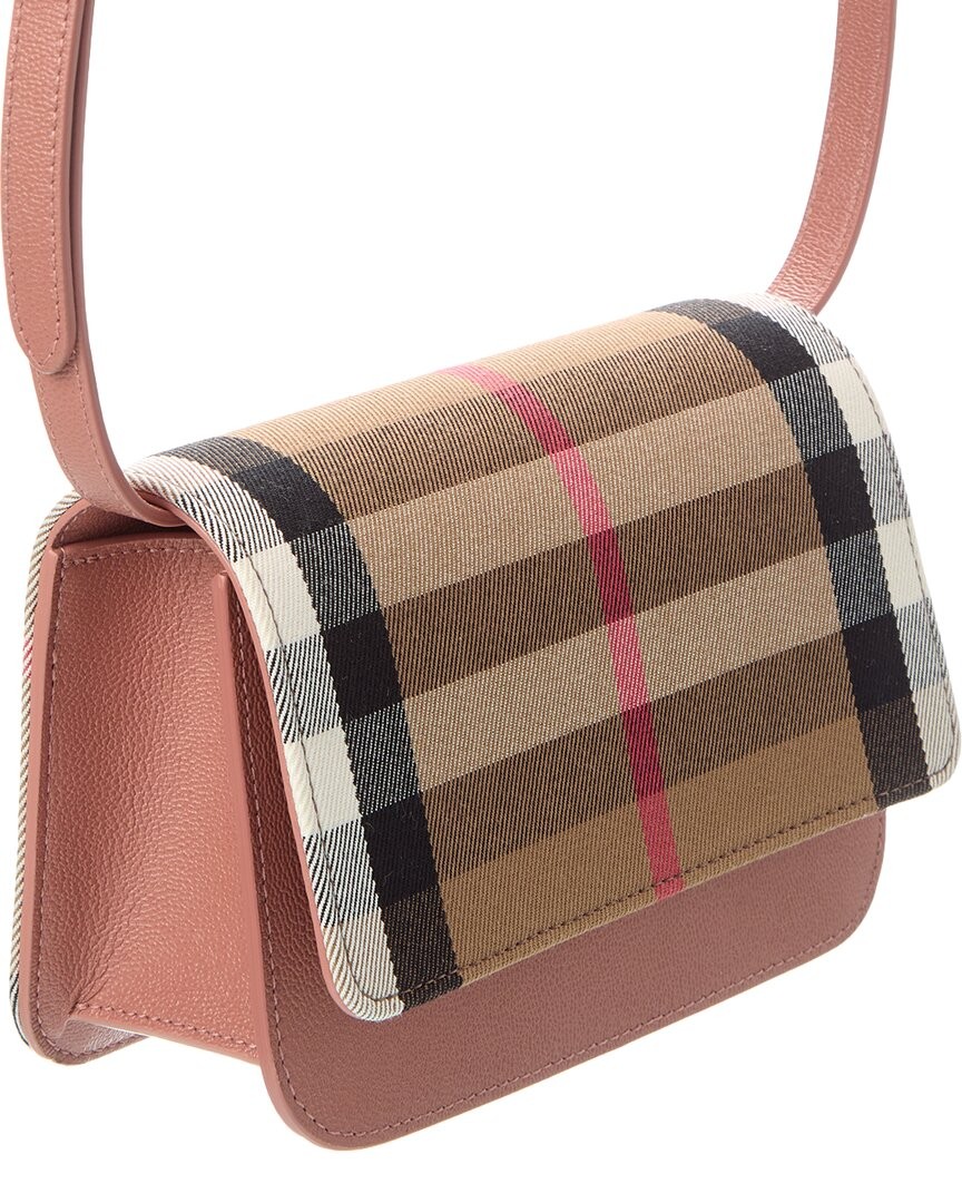 Burberry Madison Check Canvas & Leather Crossbody Women's Pink | eBay