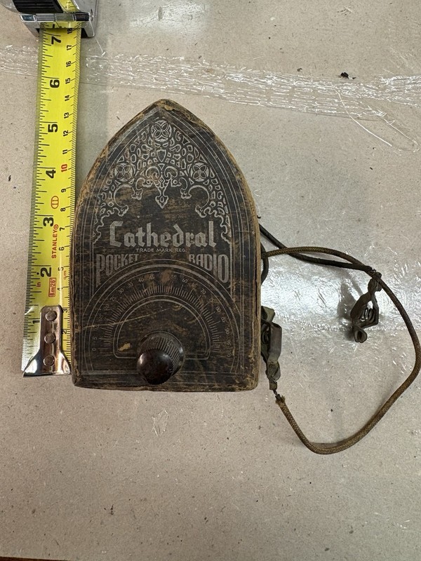 Cathedral pocket radio crystal set