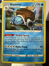 Blastoise 017/078 Pokémon GO Holo Rare English Stage 2 170 HP