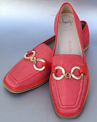 Amalfi By Rangoni Firenze Woman Red Shoes $280 Made In Italy