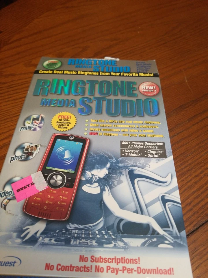 RingTone Media Studio CD-ROM PC Computer Software Program Disk and Manual - Image 2 of 3