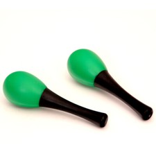 Pair of Green and Black Maracas 122067-g, 1 set of 2, plastic, 5.5 inch