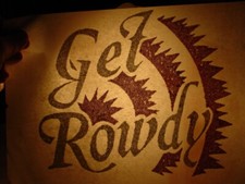 GET ROWDY VINTAGE 1970's FUNNY IRON ON TRANSFER -NICE, B-24
