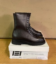 GENUINE ITALIAN ARMY PARA ANFIBI BOOTS LEATHER BROWN NEW !! 7 UK - 8 US - 41 EU