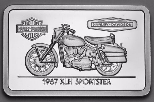 1.4 oz .999 silver bar 1967 XLH SPORTSTER Harley Davidson COA, GREAT GIFT - 第 1/5 張圖片
