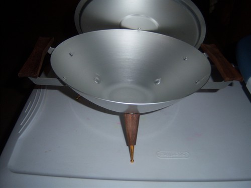 VTG MCM ATOMIC STARBURST Mirro Medallion Aluminum Space Age SERVING DISH #3 - Picture 9 of 12