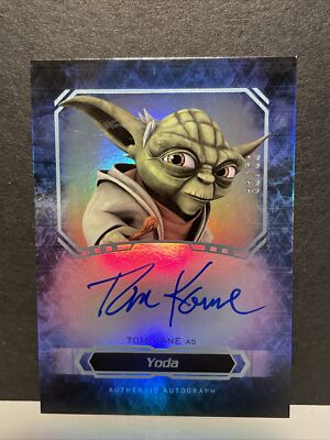 TOM KANE as YODA Autograph Card 2016 Topps Star Wars Masterwork 33
