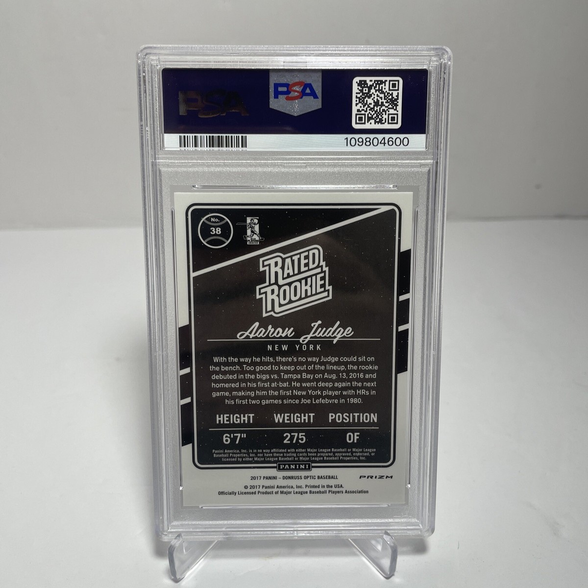 2017 Panini Donruss Optic - Rated Rookies Aaron Judge #38