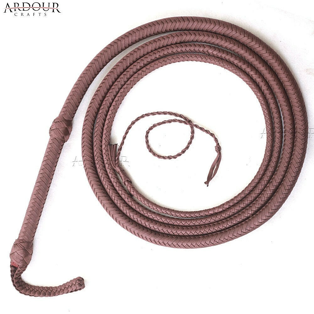 Indiana Jones Bullwhip 04 to 16 Feet Long 16 Plait Brown Paracord