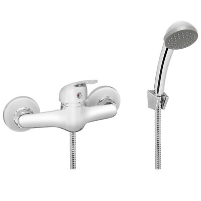 BADLAND Brausearmatur MITRIS Silber Badarmatur Duschbatterie Komplette Set