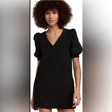 BB Dakota Steve Madden Women’s Black Puff Sleeve Dress Size Large