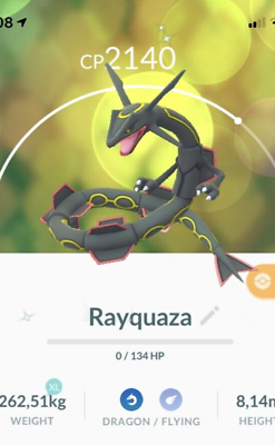 Shiny Rayquaza Registered Pokemon Go