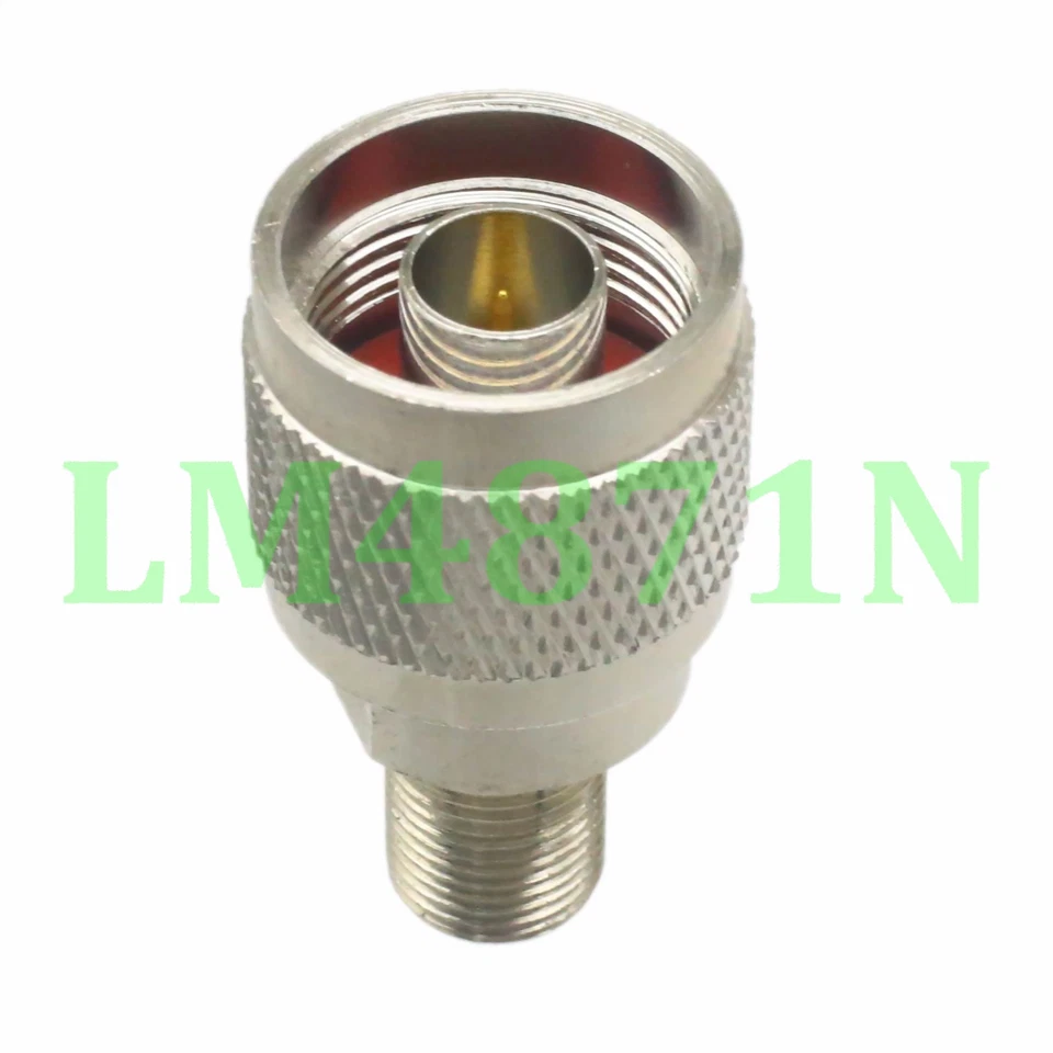 1pce Adapter 75 ohm N male plug to F TV female jack RF connector straight M/F - Image 2 of 4
