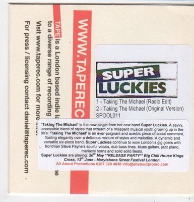 (FJ226) Super Luckies, Taking The Michael - DJ CD