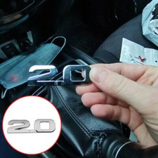 3D Sticker 2.0 Chrome Silver Car Letters Number Badge Emblem Decal Accessories 