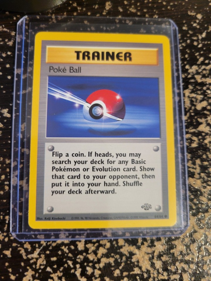 Poke Ball 64/64 Jungle Set Unlimited Pokémon Card Trainer WOTC 1999 eBay