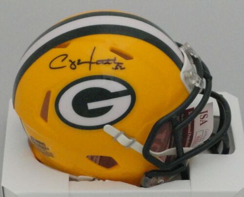 Packers Super Bowl Champ CLAY MATTHEWS Signed Riddell Speed Mini Helmet AUTO JSA - Afbeelding 1 van 1