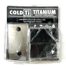 COLD Ti Titanium Bitcoin Recovery Seed Backup Alphabetical Punch Set Edition