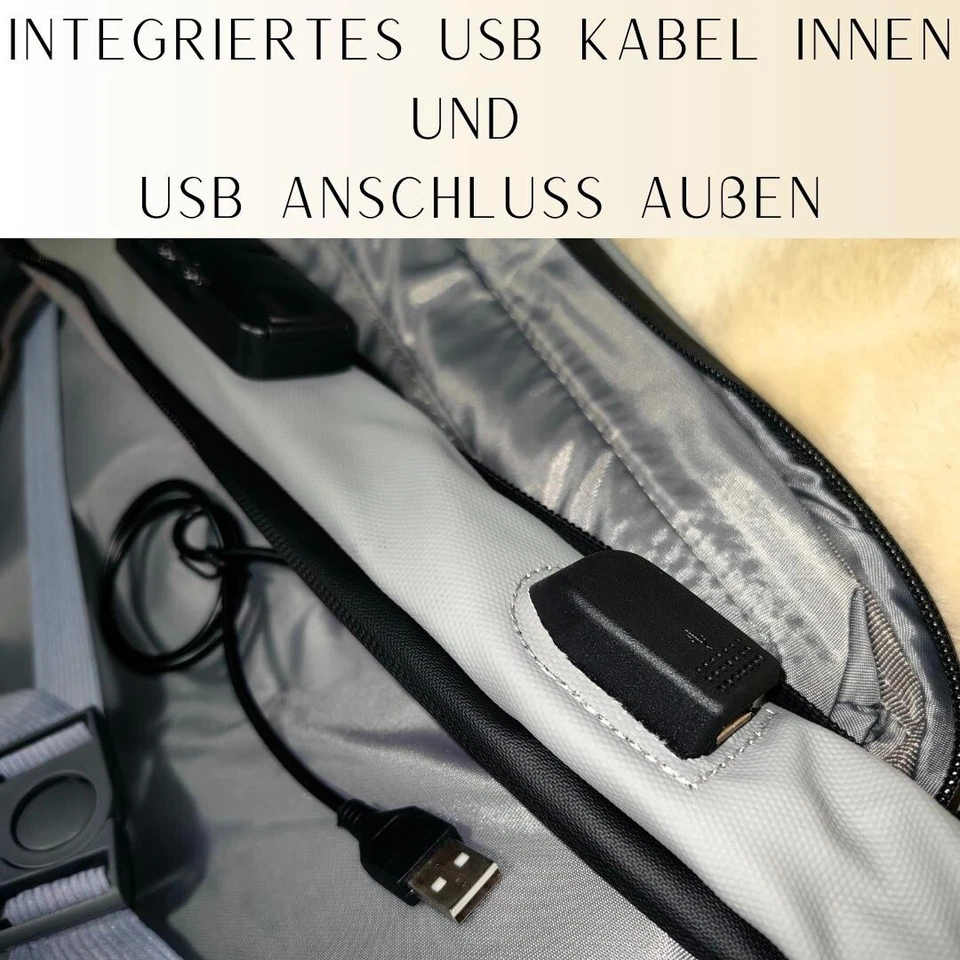bis 18 Zoll Premium ELITE Zucht LAPTOP Rucksack Poly CARBON USB nur 1KG Gewicht - Bild 3 von 4