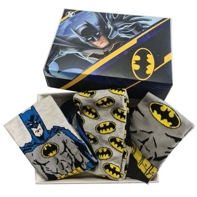DC Comics - Batman Erwachsene Socken Paket 3 Stück Geschenkbox 39/45