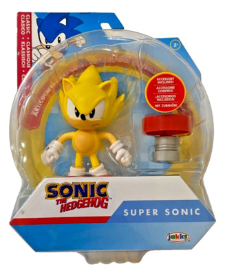 SUPER SONIC 4'' Sonic The Hedgehog Figure with Spring