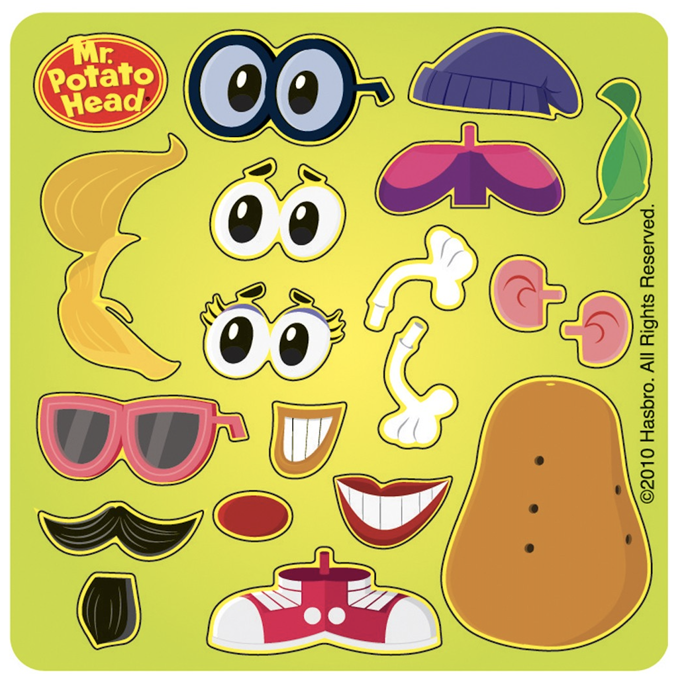 Mr Potato Head Stickers - Make your Own Stickers x 5 Birthday Party Loot  Style 1 | eBay