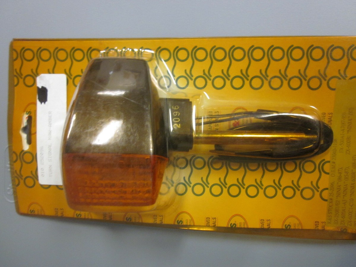 NOS K&S Rear Amber Turn Signal 85-06 EX250/500 ZX600 25-2096