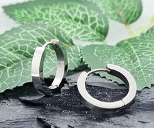 ORECCHINI UOMO DONNA ARGENTO STERLING 925 7X7MM GHIACCIO BLING CZ - Foto 10