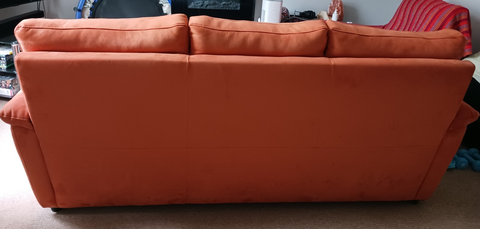 Sofology Albion 3 Seater Sofa Plush Fabric Burnt Orange Hardly Used RRP