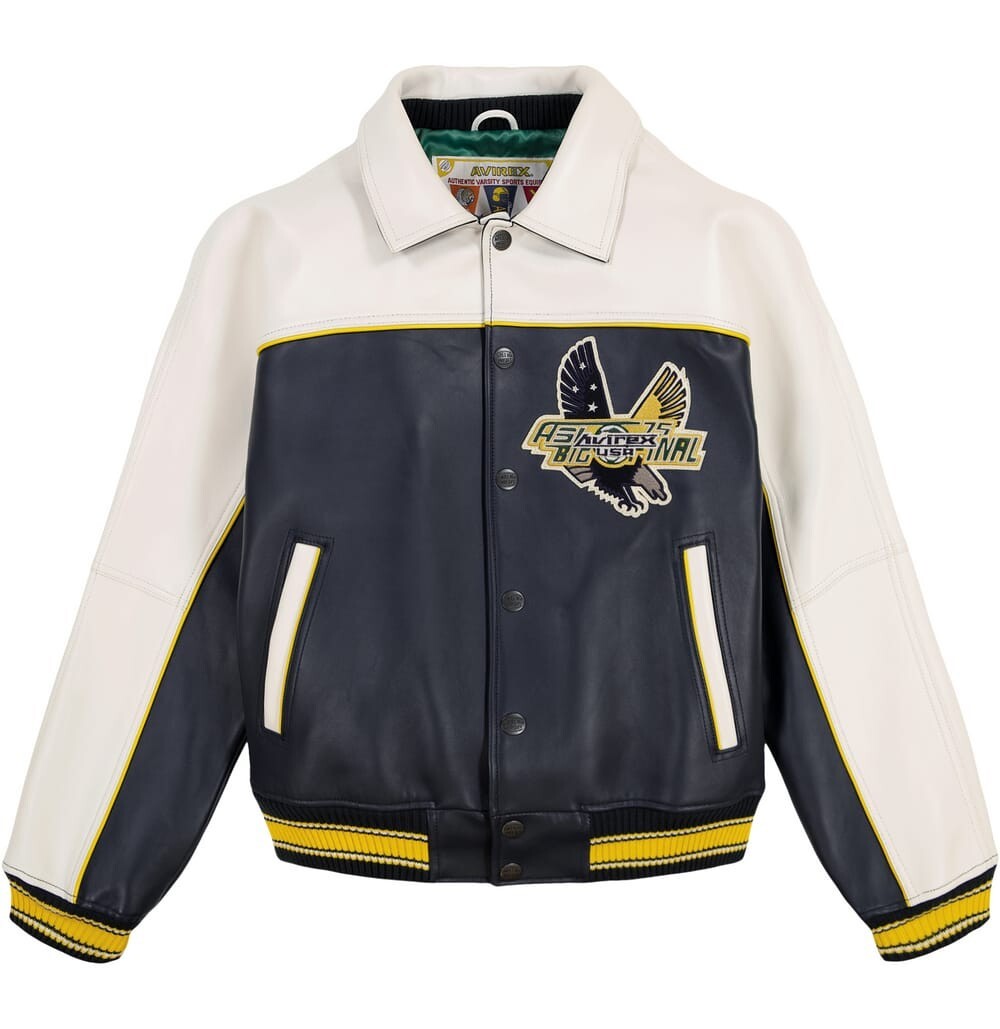 NEW Avirex Limited Edition Soccer Emboidered Leather Jacket NWT | eBay