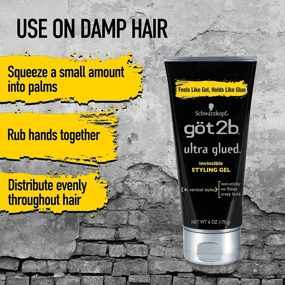 Got2b Ultra Glued Invincible Styling Hair Gel 6 oz  - Image 4 of 4