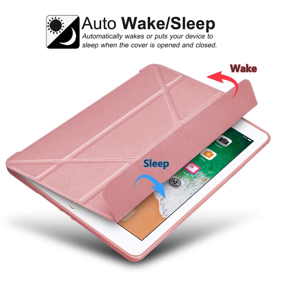 For iPad Pro 11/10.5/10.2/Air 4th 10.9" 10th Smart Case Leather Stand Flip Cover - Image 3 of 4