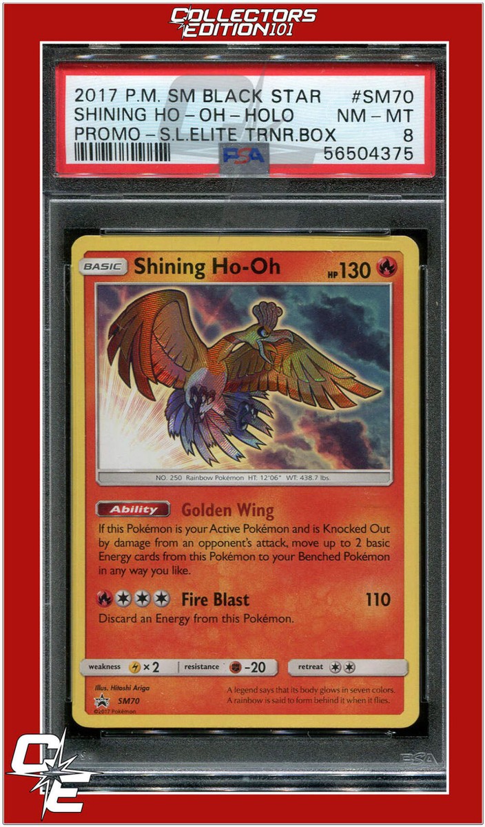 SM Black Star Promo SM70 Shining HO-Oh Holo PSA 8 | eBay