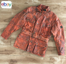 Belstaff PANTHER 1966 giacca di pelle, giacca di pelle, arancione shabby, taglia M