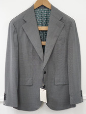 Men Suitsupply Blazer La Spalla Grey Wool Vitale Barberis Size 24 EU48S UK/US38S