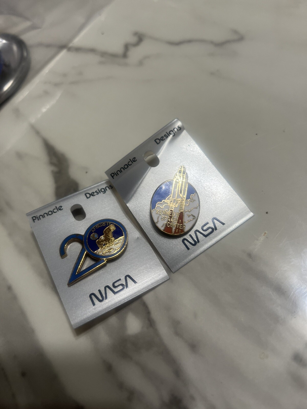 Nasa Pin Button NASA Metal Pin Buttons LOT OF 2 Vintage by Pinnacle Designs NEW With ...
