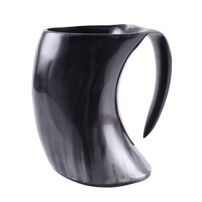 Grosser Trinkbecher / Bierkrug aus Horn Mittelalter Becher Wikinger Becher