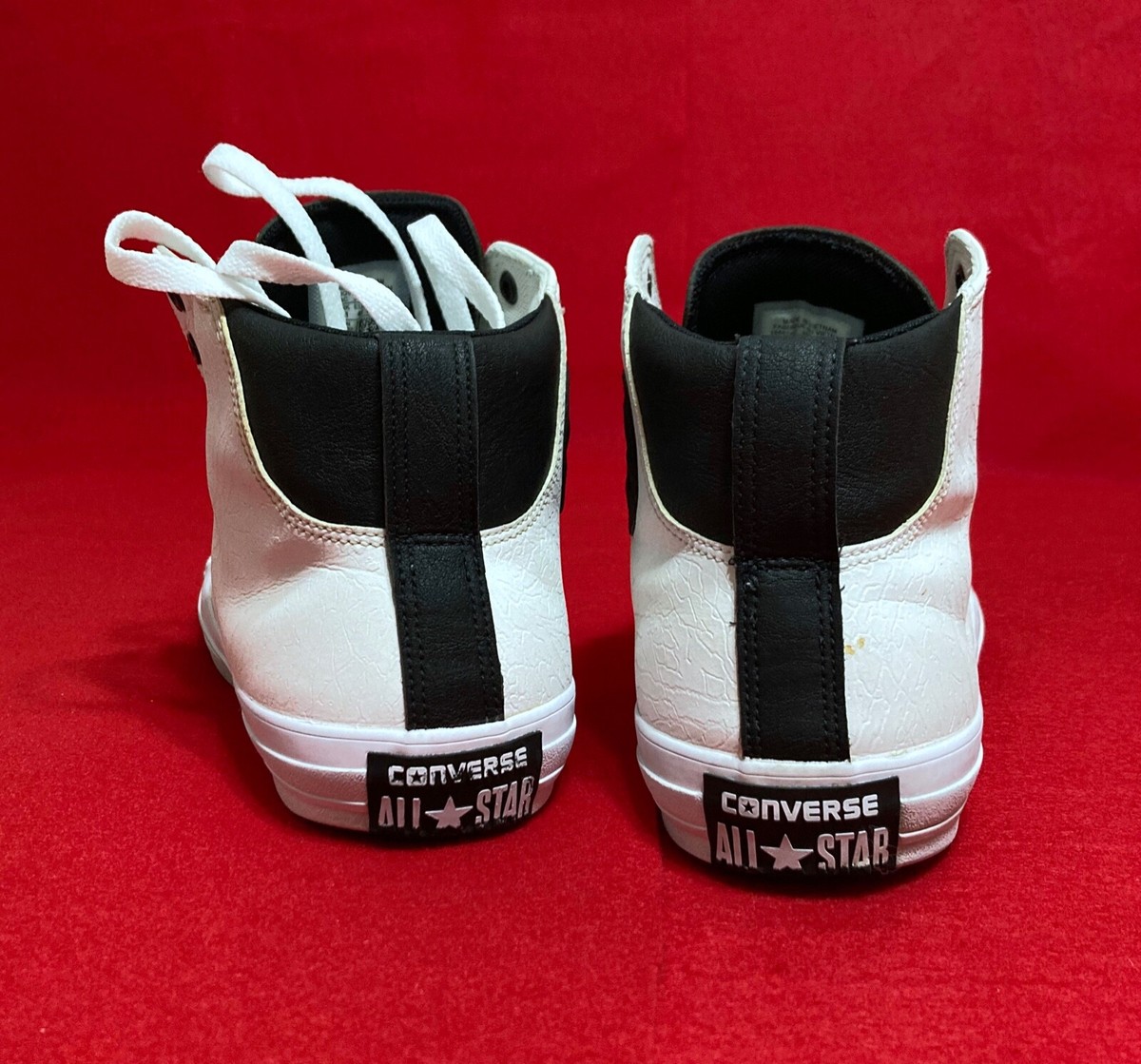 CONVERSE ALL-STAR ALPHA MID TOP BLACK WITH WHITE LEATHER  display picture 2