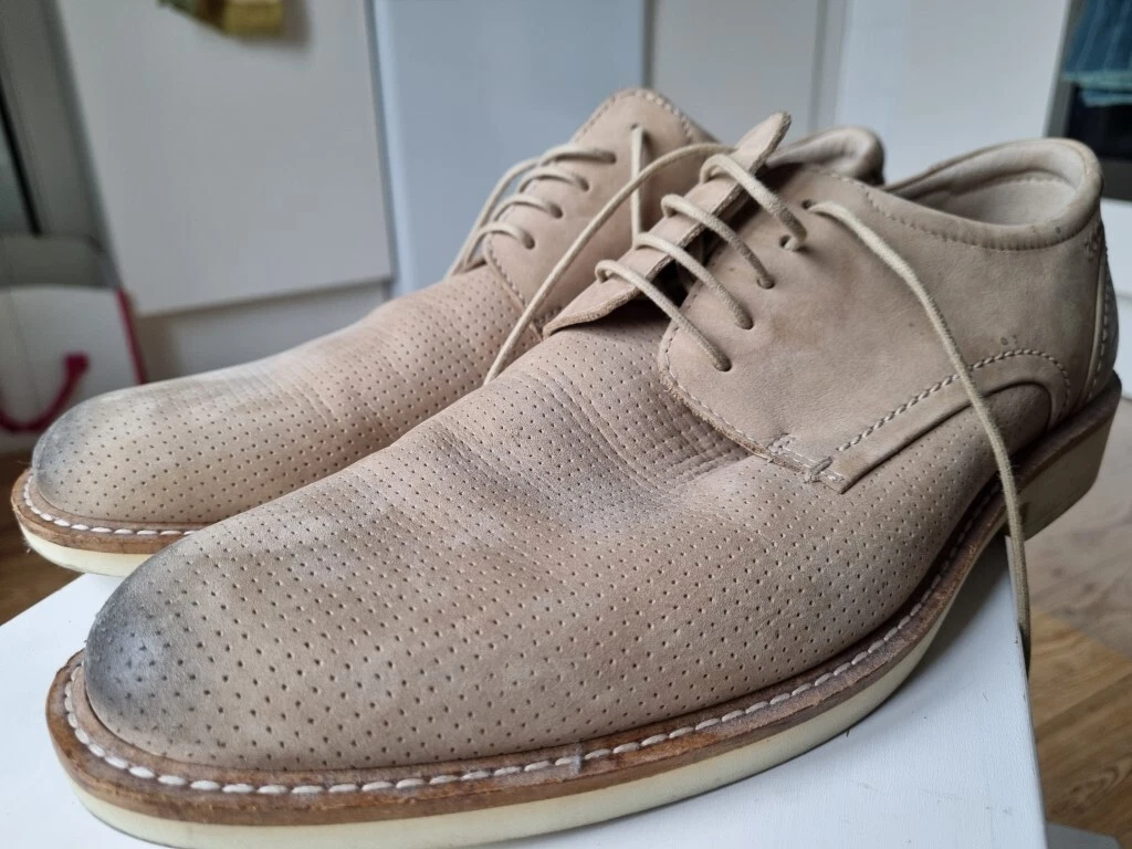ECCO Uomo Biarritz Cravatta Oxford Scarpe con Lacci Pelle 44 TOP