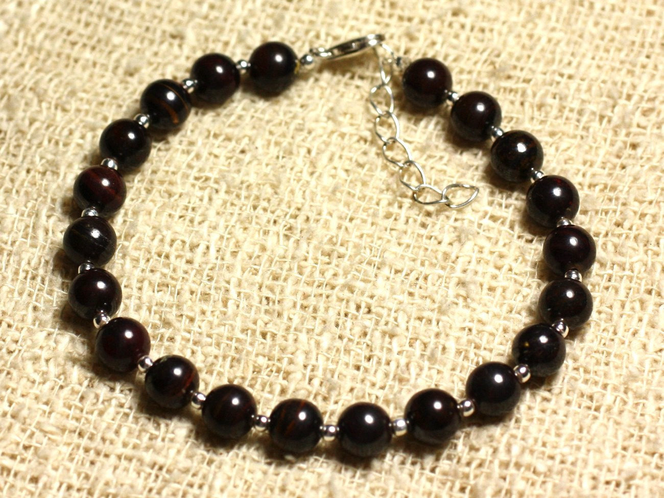Bracelet Oeil de Fer 6mm et argent 925 contre la fatigue au quotidien