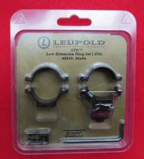 Leupold 1-inch Tube Standard Rifle Scope Ring Rings Extension Low Matte Black