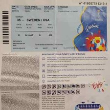 E-TICKET FIFA Women's World Cup France 20/6/2019 Sweden vs USA Match 35 # 428