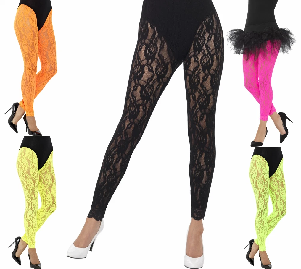 Lace top leggings 80s
