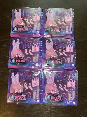 MATTEL 6 New Barbie Big City Big Dreams Fashion Pack Ballerina Ballet Dancer Shoes LOT