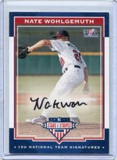 2017 Stars and Stripes 15U Team Autographs Nate Wohlgemuth Black Ink Auto 8/25
