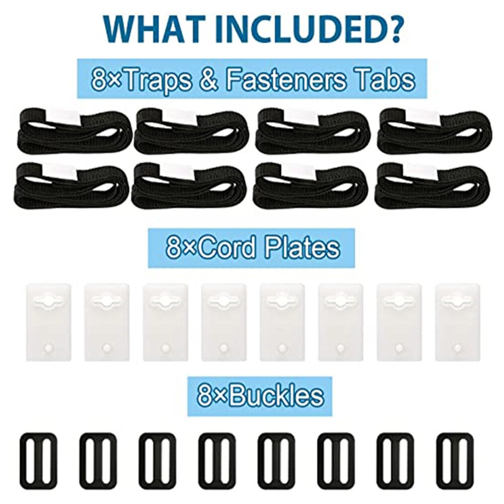 8pcs Pool Solar Cover Roller Straps Universal Pool Solar Reel Buckle